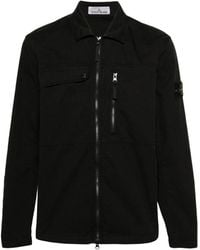 Stone Island - Compass-badge Zip-up Shirt Jacket - Lyst