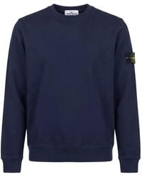 Stone Island - 6100049 Brushed Organic Cotton Fleece Sweatshirt - Lyst