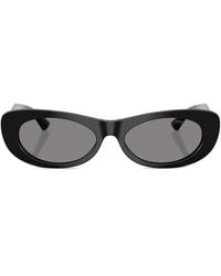 Jimmy Choo - Oval-Frame Logo-Detail Sunglasses - Lyst