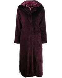 Herno Manteau texturé long - Rouge