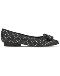 Ferragamo - Viva Rhinestone-Embellished Flat Pumps - Lyst