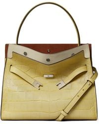 Tory Burch - Small Lee Radziwill Embossed Double Bag - Lyst