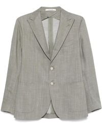 Tagliatore - Tailored Cotton Jacket With Notch Lapels - Lyst