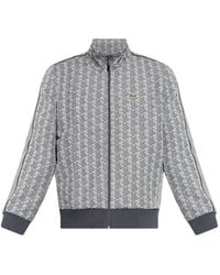 Lacoste - Patterned Zip-Up Sweatshirt - Lyst