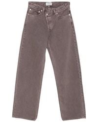 Agolde - Straight Jeans Met Gekruist Detail - Lyst