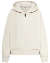 Max Mara - Cotton Zipped Hoodie - Lyst