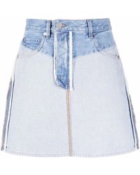 Helmut Lang - Jupe En Jean À Coutures À Effet À L'Envers - Lyst