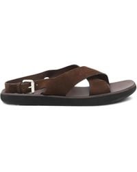 サンダル PREMIATA Men Sandals 32164 BROWN premiata-shoes-32164-LISCIO-