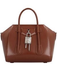 Givenchy - Antigona Lock Mini Leather Handbag - Lyst
