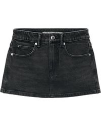 Alexander Wang - Gonna A Pantaloni Denim Con Vita Media - Lyst