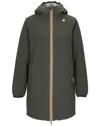 K-Way - Reversible Hooded Coat - Lyst
