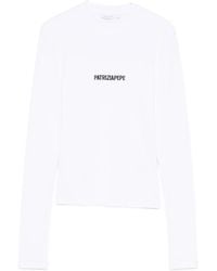 Patrizia Pepe - Logo-Embroidered Long-Sleeve T-Shirt - Lyst