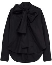 MSGM - Bow-Detail Pussy-Bow Blouse - Lyst