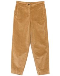19.61 MILANO - Velvet-Effect Straight-Leg Trousers - Lyst