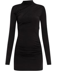 Off-White c/o Virgil Abloh - Ruched Long-Sleeve Mini Dress - Lyst