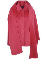Liviana Conti - Scarf-Detail Wool Coat - Lyst