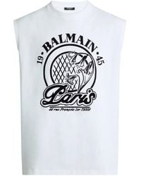 Balmain - Flocked Quilted Tank Top - Lyst