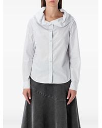 Our Legacy - Chemise Rayée À Col Italien - Lyst