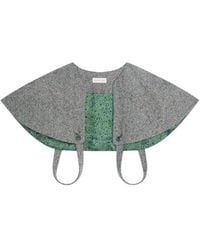 Dries Van Noten - Wool Tweed Cape - Lyst