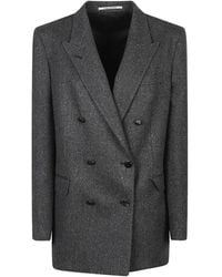 Tagliatore - Herringbone Double-Breasted Blazer - Lyst