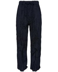 Comme des Garçons - Crinkled-Finish Drawstring Trousers - Lyst