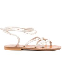 K. Jacques - Tie Strappy Flat Sandals - Lyst