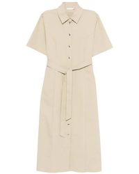 Patrizia Pepe - Belted Shirt Midi Dress - Lyst