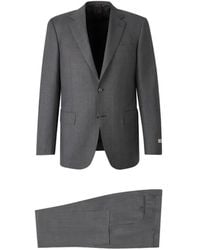 Canali - Check-Pattern Single-Breasted Suit - Lyst
