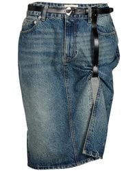 Coperni - Belted Slit-Detail Midi Skirt - Lyst