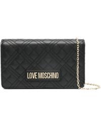 Love Moschino - Quilted Logo-Plaque Cross Body Bag - Lyst