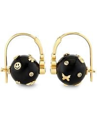 Sydney Evan - Onyx And Diamond Earrings - Lyst