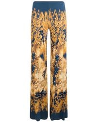 Alberta Ferretti - Printed Flared Trousers - Lyst