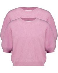 Lisa Yang - Juniper Knitted Short-Sleeve Sweater - Lyst