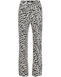 Karl Lagerfeld - Gerade Jeans Mit Zebra-Print - Lyst