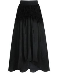 KARL LAGERFELD - Kl Studio Fringe Detail Maxi Skirt - Lyst