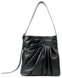 Loewe - Draped Leather Tote Bag - Lyst