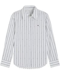 Tommy Hilfiger - Chemise À Rayures À Logo Brodé - Lyst