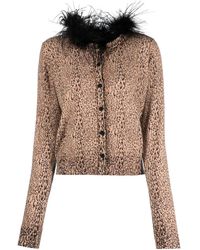 Twinset - Cárdigan con estampado de leopardo - Lyst