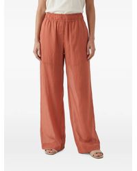 Brunello Cucinelli - Semi-Sheer Wide-Leg Trousers - Lyst