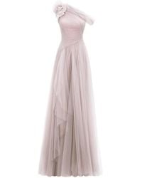 Gemy Maalouf - Robe Longue Asymétrique À Fleurs - Lyst