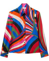 Emilio Pucci - Hemd aus Seide mit Iride-Print - Lyst