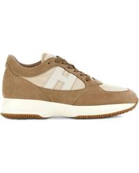 Hogan - Interactive Suede And Fabric Sneakers - Lyst