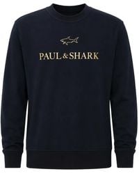 Paul & Shark - Logo-Print Crew-Neck Sweater - Lyst