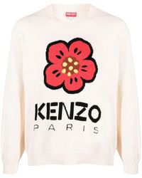 KENZO - Gestrickter Pullover mit Blume - Lyst