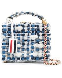 Thom Browne - Mini Denim Pouf Tweed Bag - Lyst