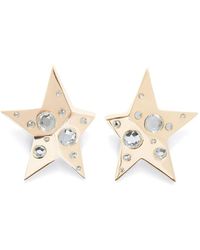 Area - Crystal-embellished Star Earrings - Lyst