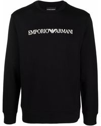 Emporio Armani - Logo Cotton Blend Sweatshirt - Lyst