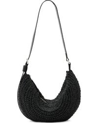 AllSaints - Borsa A Spalla Con Lavorazione All'Uncinetto - Lyst