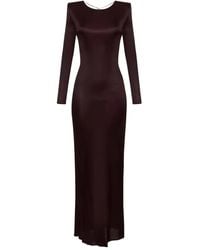Elisabetta Franchi - Open-Back Chain-Jewel Maxi Dress - Lyst
