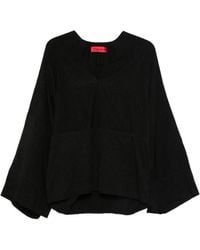 Thelatest - Wide Sleeve V-Neck Blouse - Lyst